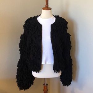 topshop shaggy cardigan